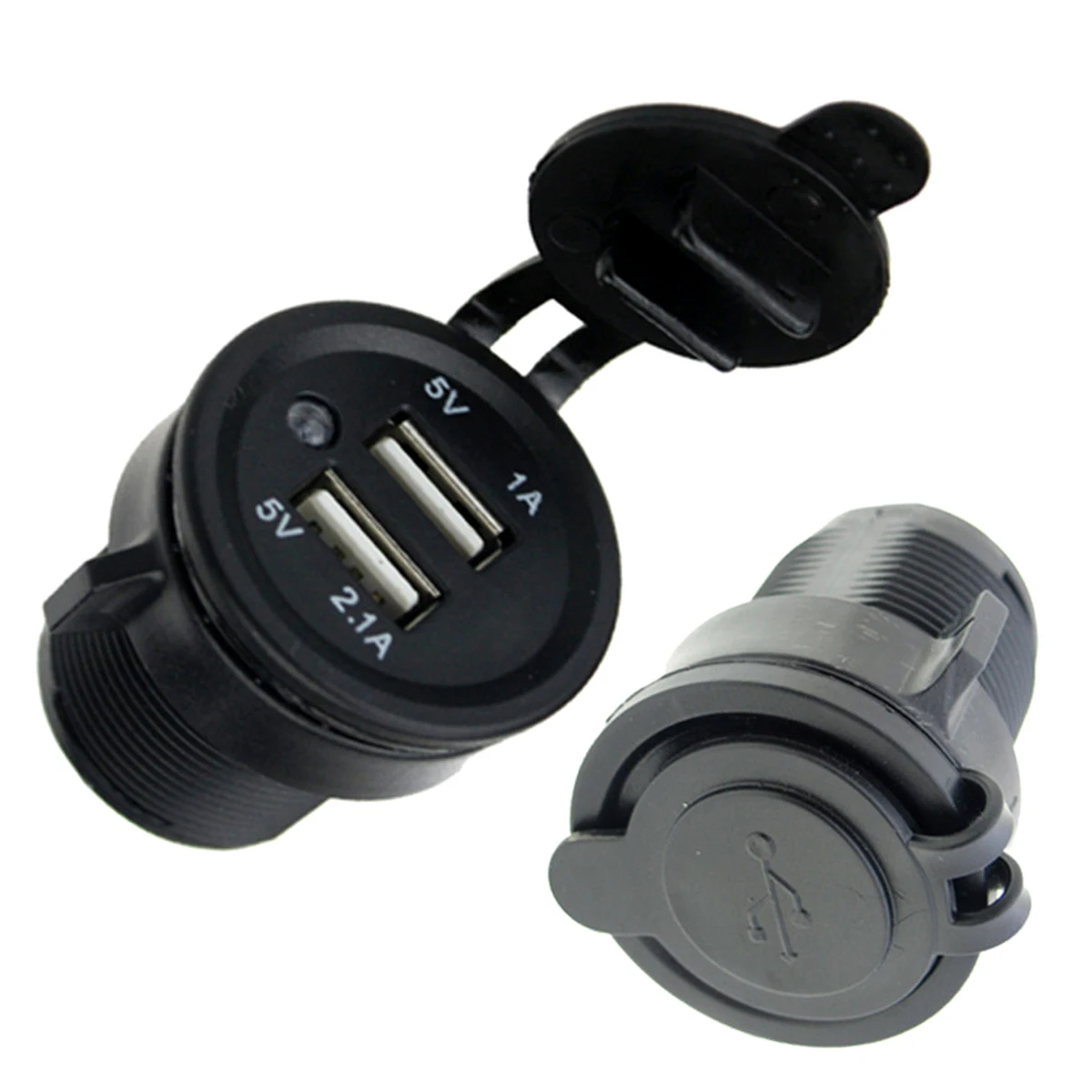 SOONHUA Dual USB Автомобильное зарядное устройство прикуриватель разветвитель гнезда