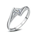 Обручальные кольца для женщин, серебряные кольца с кубическим цирконием AAA