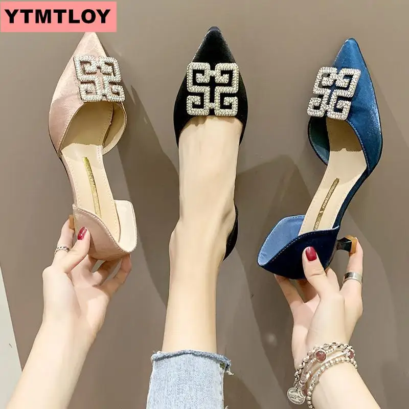 Женская обувь с острым носком замшевые тонкие туфли на шпильке закрытым женская