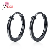 fast shipping 925 sterling silver small circle hoop earrings women girls tiny earring hoops for wedding engagement party jewelry