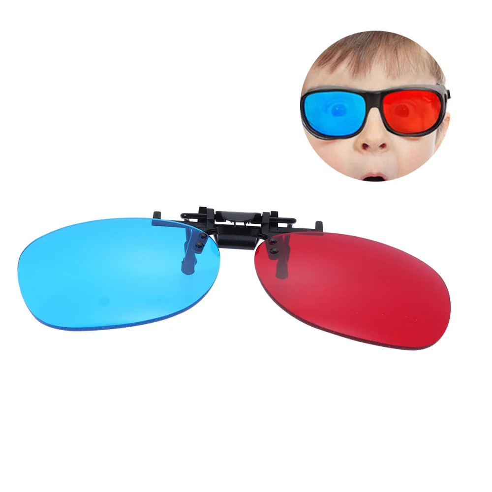 Новый красный синий стеклянный es висячая рамка 3D стекло Близорукость