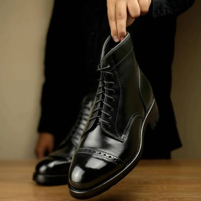 

Мужские туфли оксфорды Дерби броферы повседневные деловые туфли из ПУ кожи удобная обувь для мужчин однотонная Новинка 2021 KE772