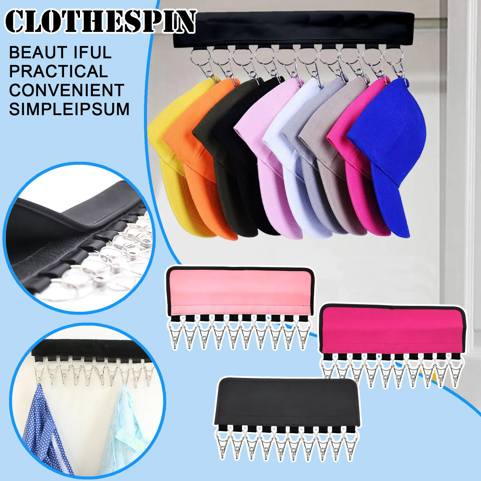 

Многофункциональная Волшебная вешалка для одежды, зажим для хранения одежды, полотенец, Подвесные Зажимы, органайзер для кухни и ванной ком...