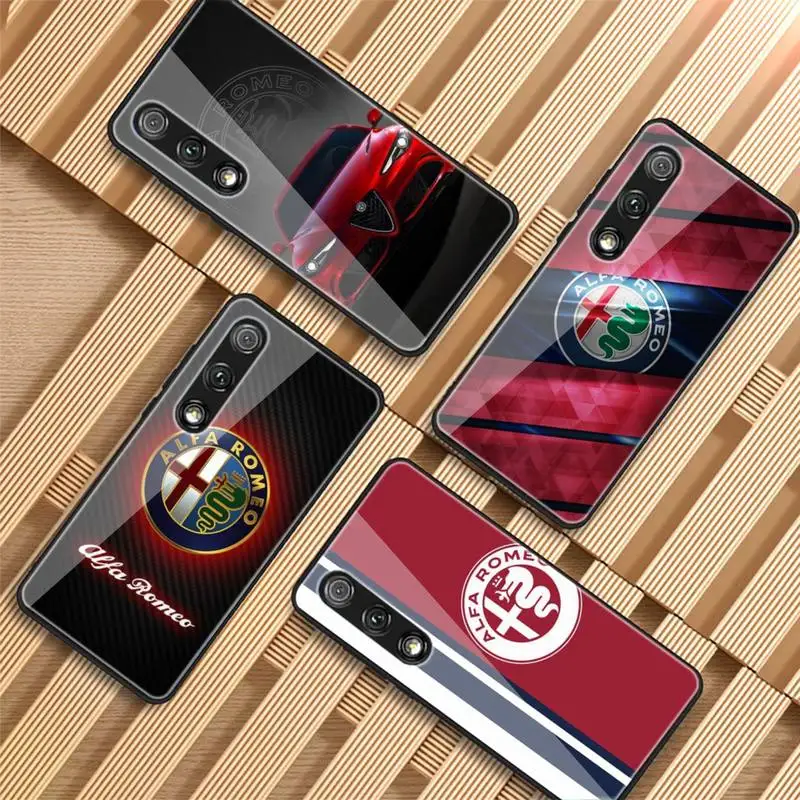 

Italy Alfa Car DIY Phone Case Tempered Glass For Huawei P9 10 10plus 20 20Pro 30mate9 10 20 20Pro Honor8X 9 10 V10 Nova3I 5