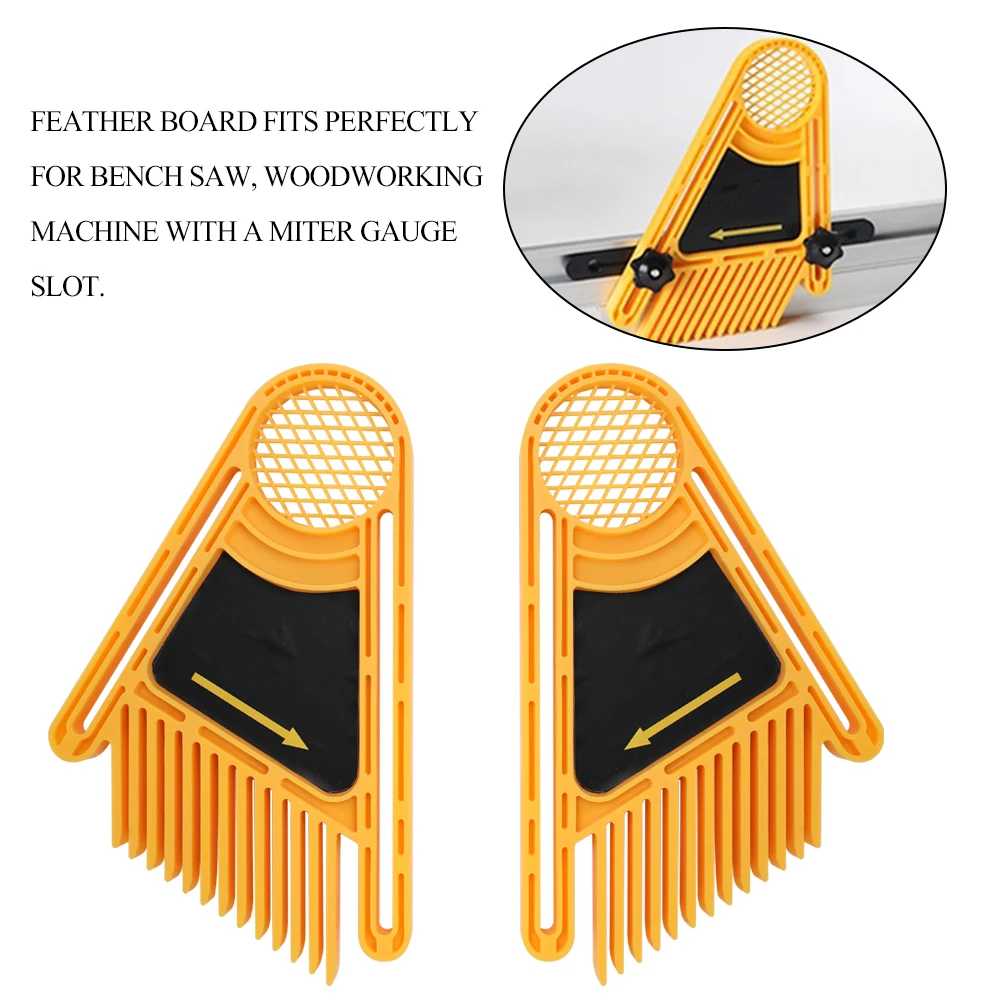 

2pcs Engraving Machine Double Featherboards Miter Engraving Machine Feather Boards with Parts Saws Feather Loc Board Set