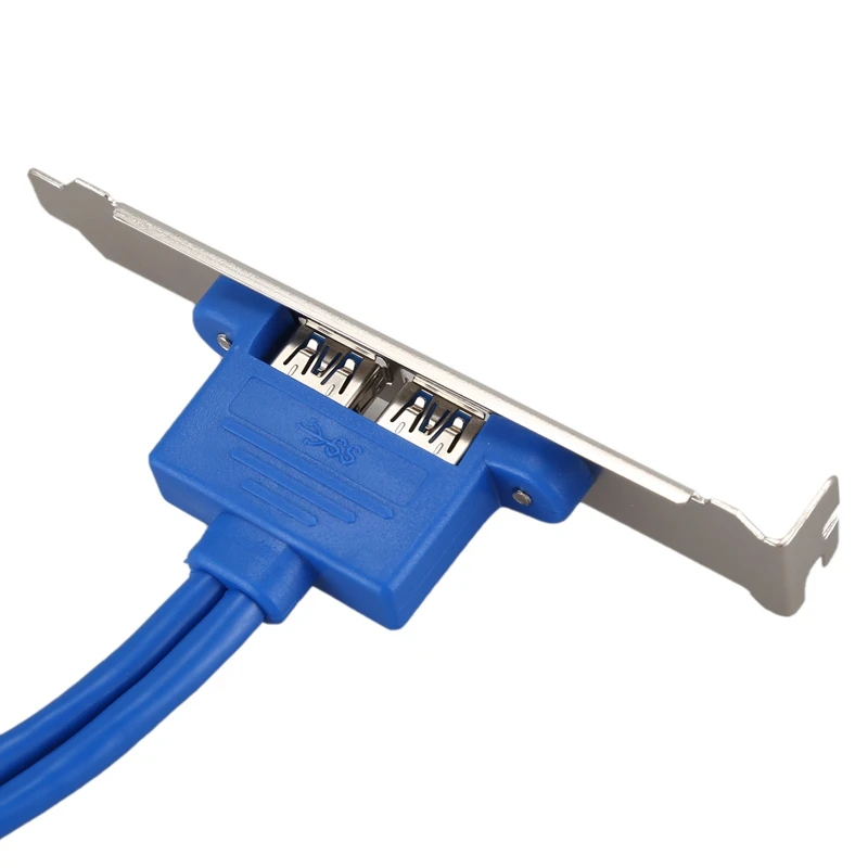 

50cm 20 Pin Header Cable to USB 3.0 Type A Female PCI Bracket