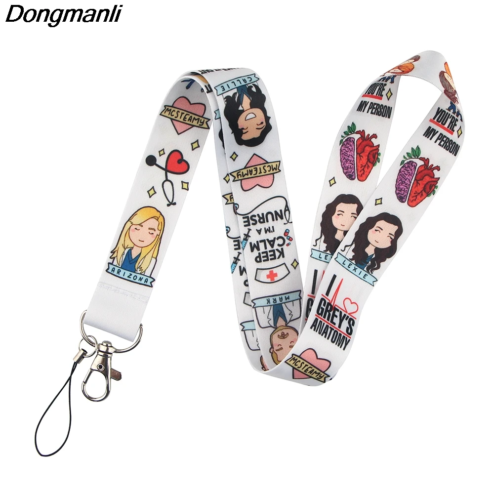 

LT712 Medical Grey's Anatomy Lanyard for Key Doctor nurse Neck Strap lanyards id badge holder Key Chain Key Holder Key Rings