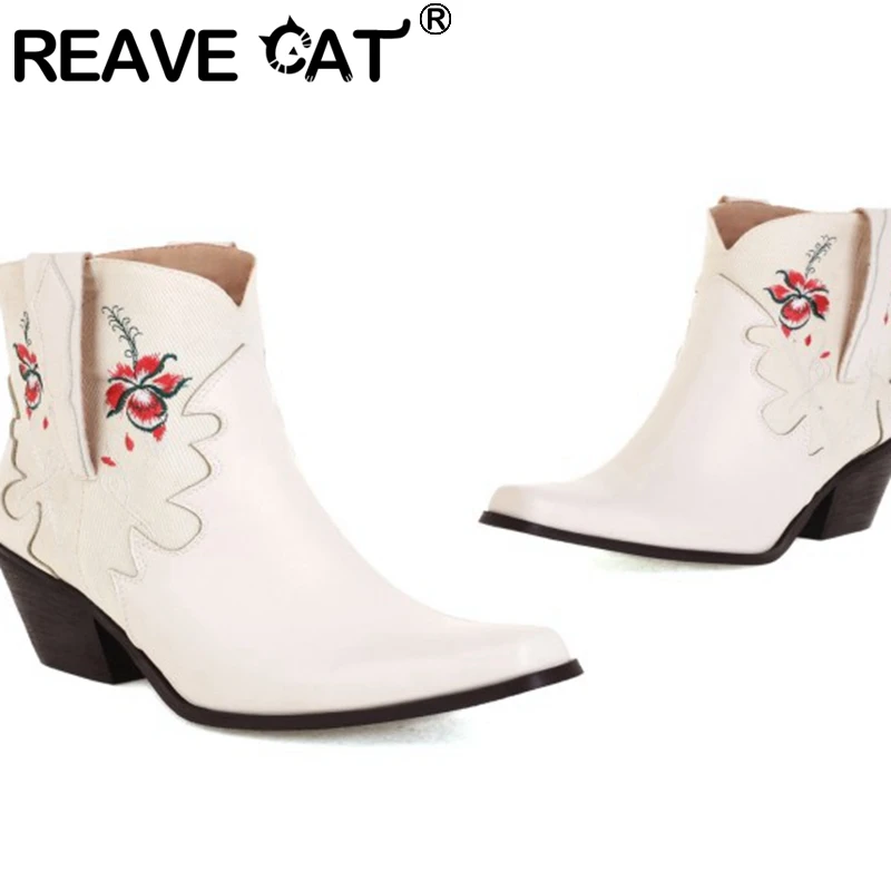 

Женские теплые меховые сапоги REAVE CAT, Зимние удобные сапоги на платформе без застежки, размеры 34-43, F1448, 2021