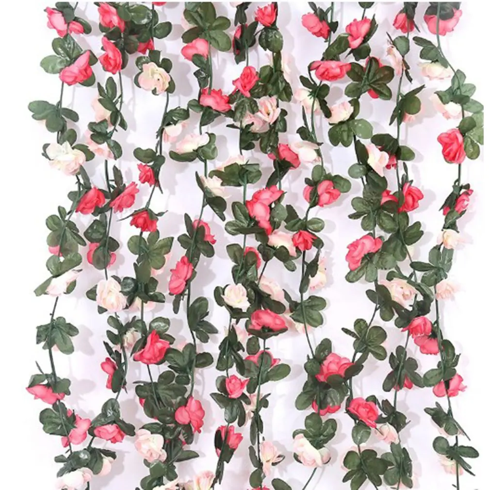

Artificial Flower Silk Flowers Rose Leaf Garland Vine Ivy Wedding Flower Garden Halloween Christmas Floral Deoration
