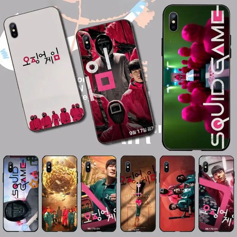 

Squid game Phone Case for iPhone 11 12 13 pro XS MAX 8 7 6 6S Plus X 5S SE 2020 XR mini