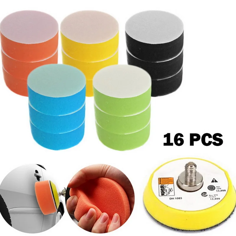 16 шт./компл. полировальный коврик для полировщика автомобиля 2 дюйма 50 мм круг