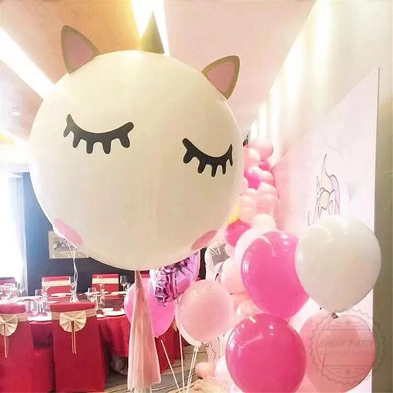 

36inch Giant Unicorn Balloons Cartoon Sticker Big Balloon Children Theme Happy Birthday Party Decoration Supplies Baby Shower