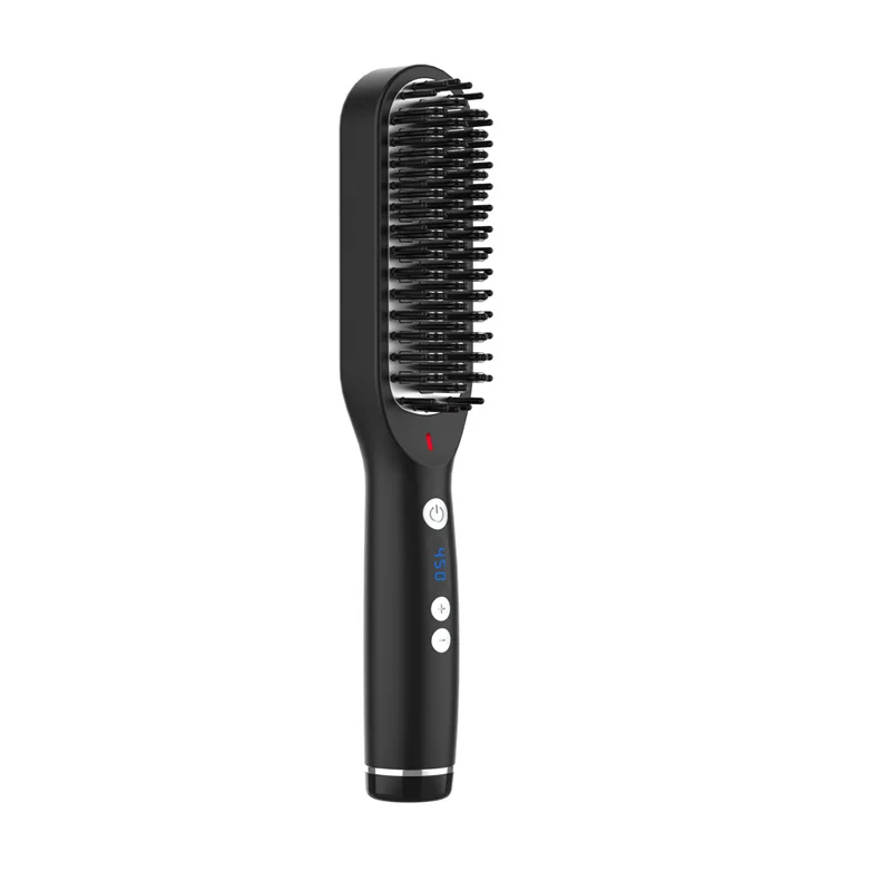 

Straight Hair Comb Beard Comb Five-Bpeed Temperature Control Heating Fast With Digital Display Thermal Insulation Cotton Design