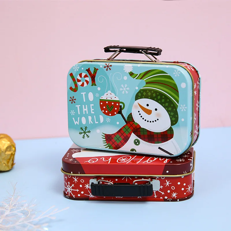 Мультяшная жестяная коробка Рождественская упаковочная Подарочная пустая