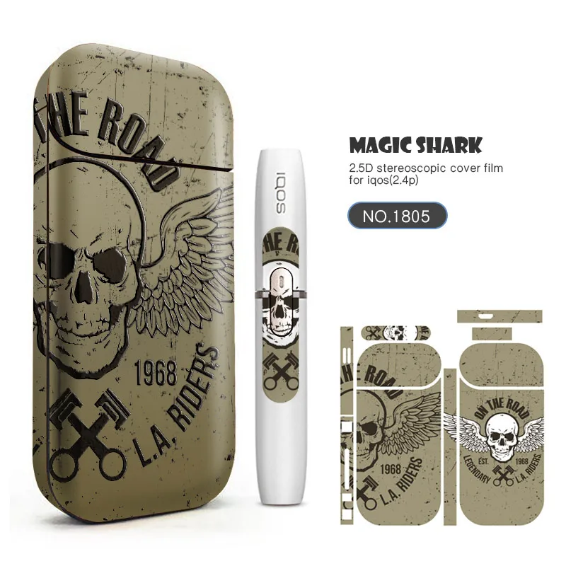 Fashion Chimpanzee Tiger Skull Military Case Sticker Film Cover for IQOS 2.4 Plus 2.4p 1801-1833 | Mobile Phone &amp Back Flim