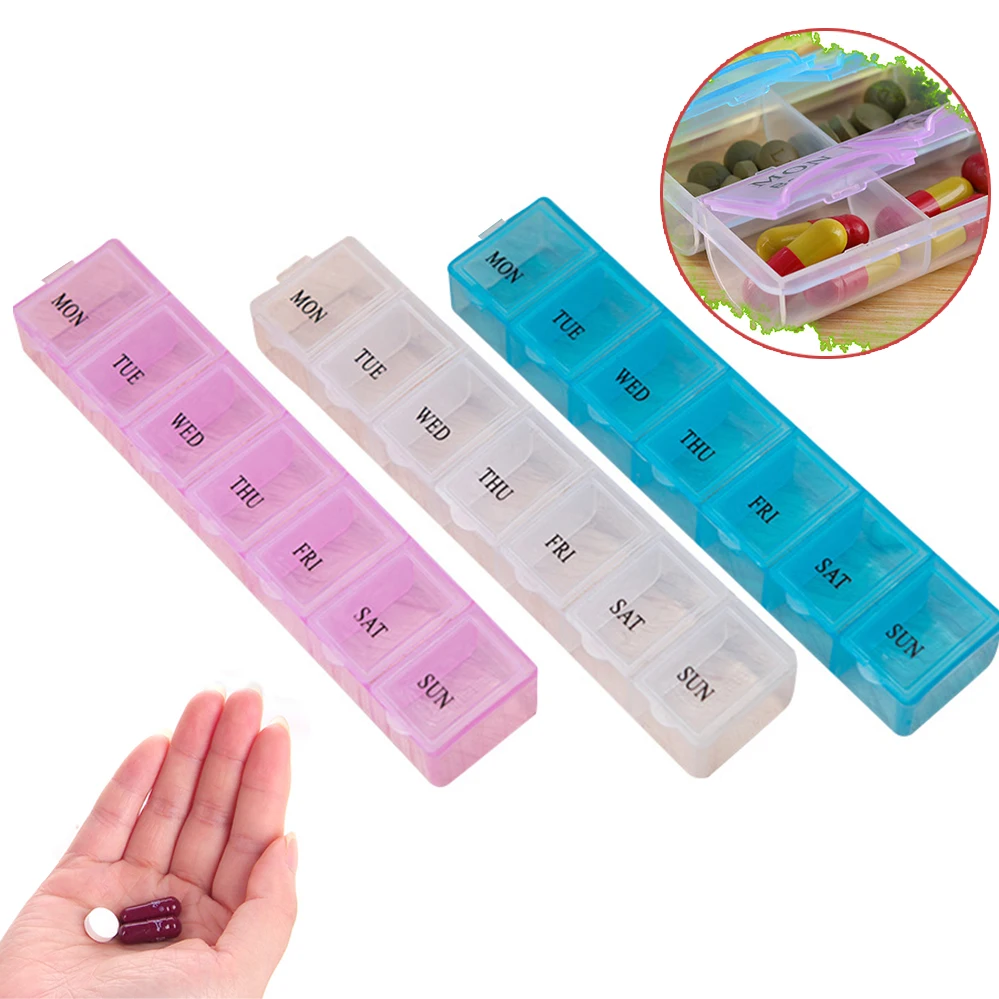 1 шт 7 каждый деньмини еженедельно шкатулка отсек таблетки коробка утечки