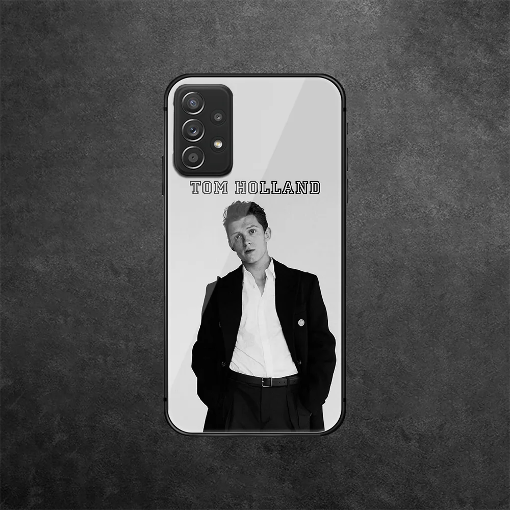 

Tom Holland Actor Tempered Glass Phone Case Cover For Samsung Galaxy A 10 12 20 E 21 30 32 50 40 51 52 70 71 72 S Etui Black