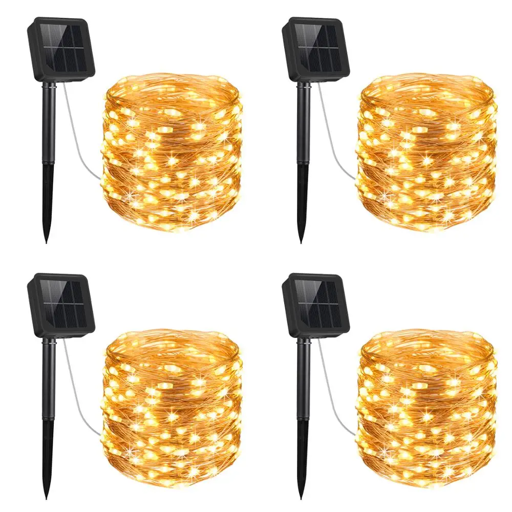 СВЕТОДИОДНАЯ Гирлянда AMIR на солнечной батарее праздничное освещение из медной