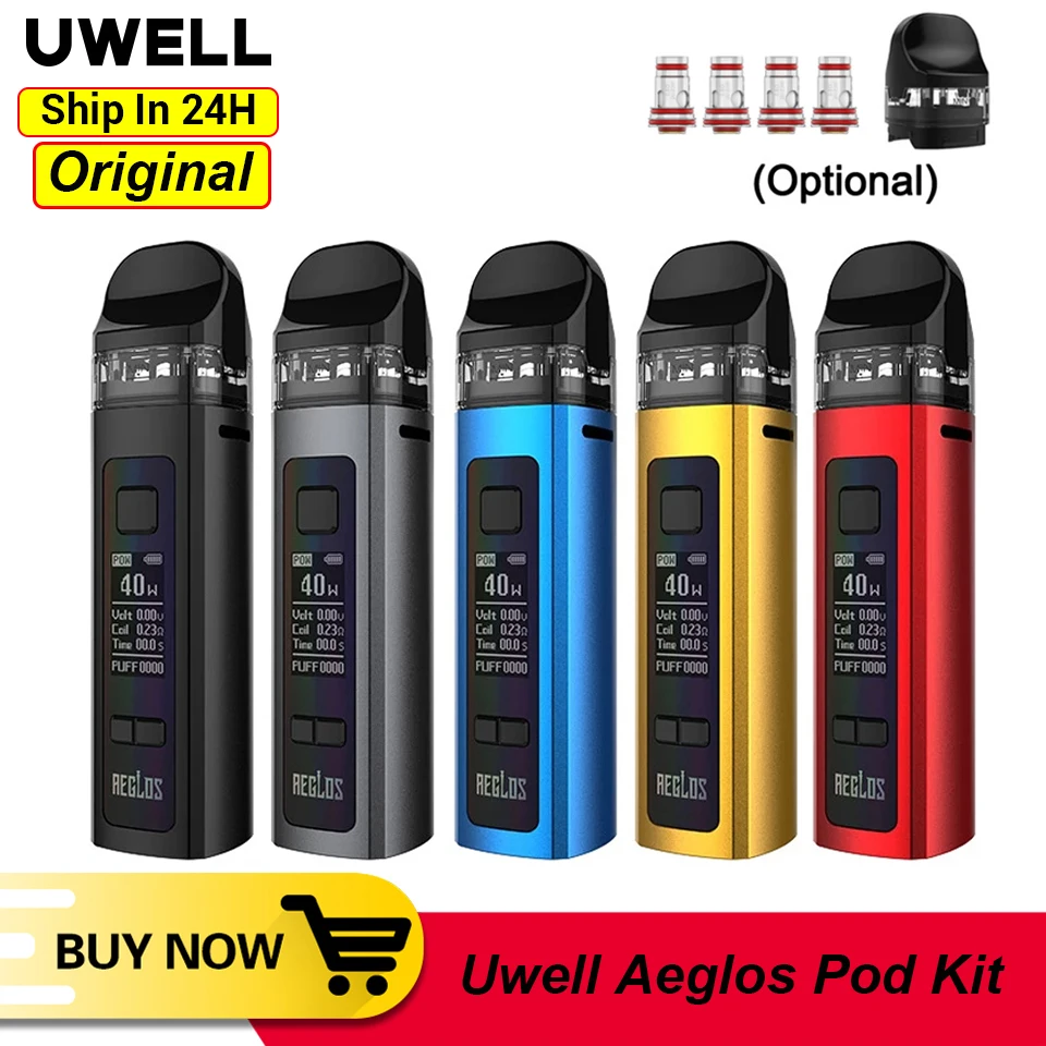 Оригинальный комплект электронной сигареты Uwell Aeglos Pod с аккумулятором 1500 мАч