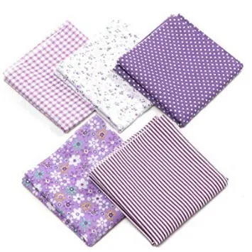 Purple 50cmX50cm 50*50cm Cotton Fabric Printed Cloth doll Sewing Quilting Fabrics for Patchwork Home Needlework DIY Handmade Material - Цвет: Purple 50cmX50cm