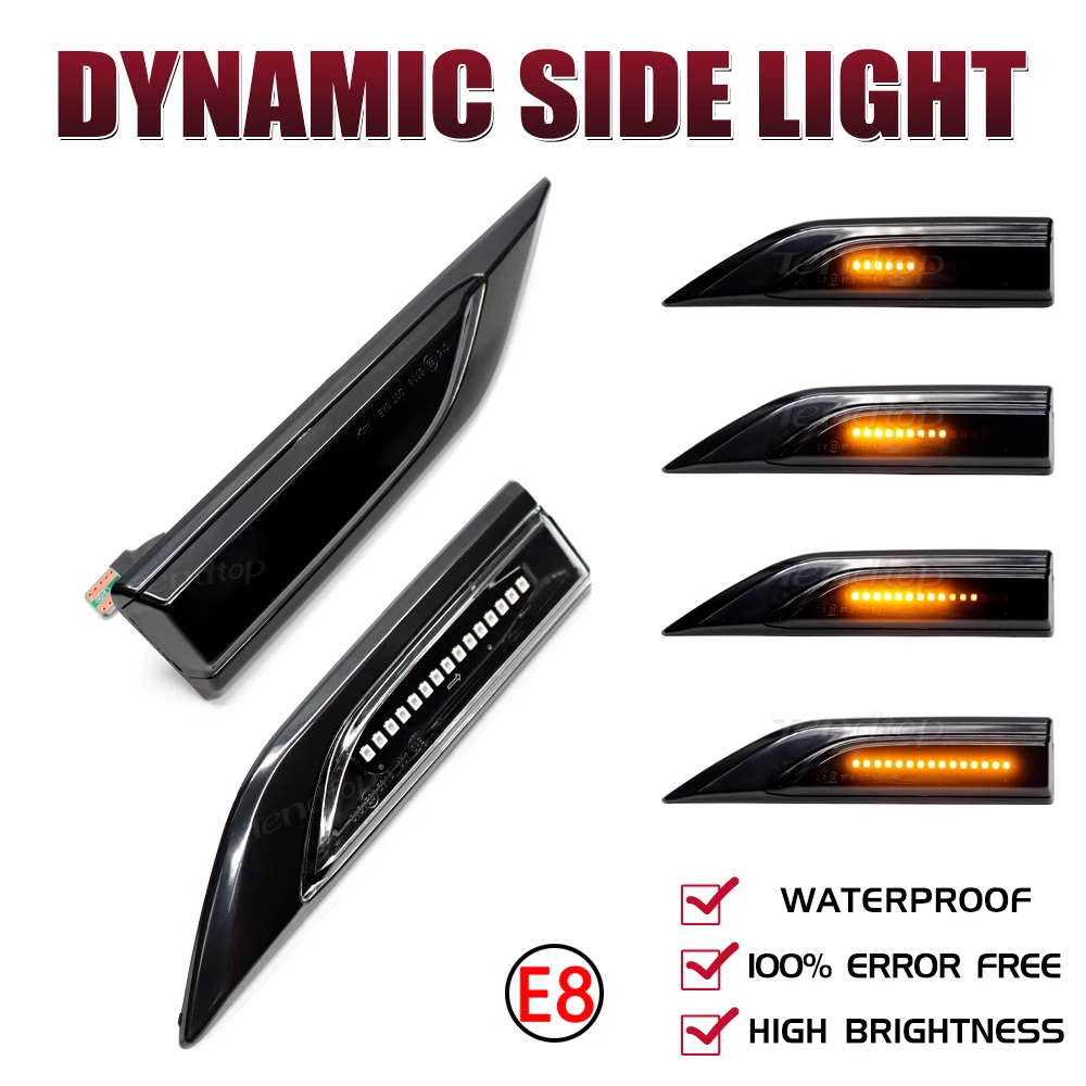 Динамическая светодиодная боковая маркерная лампа с последовательным миганием поворотного сигнала для автомобилей VW Transporter T6 Multivan Caddy MK4 2015-2019 г.г.