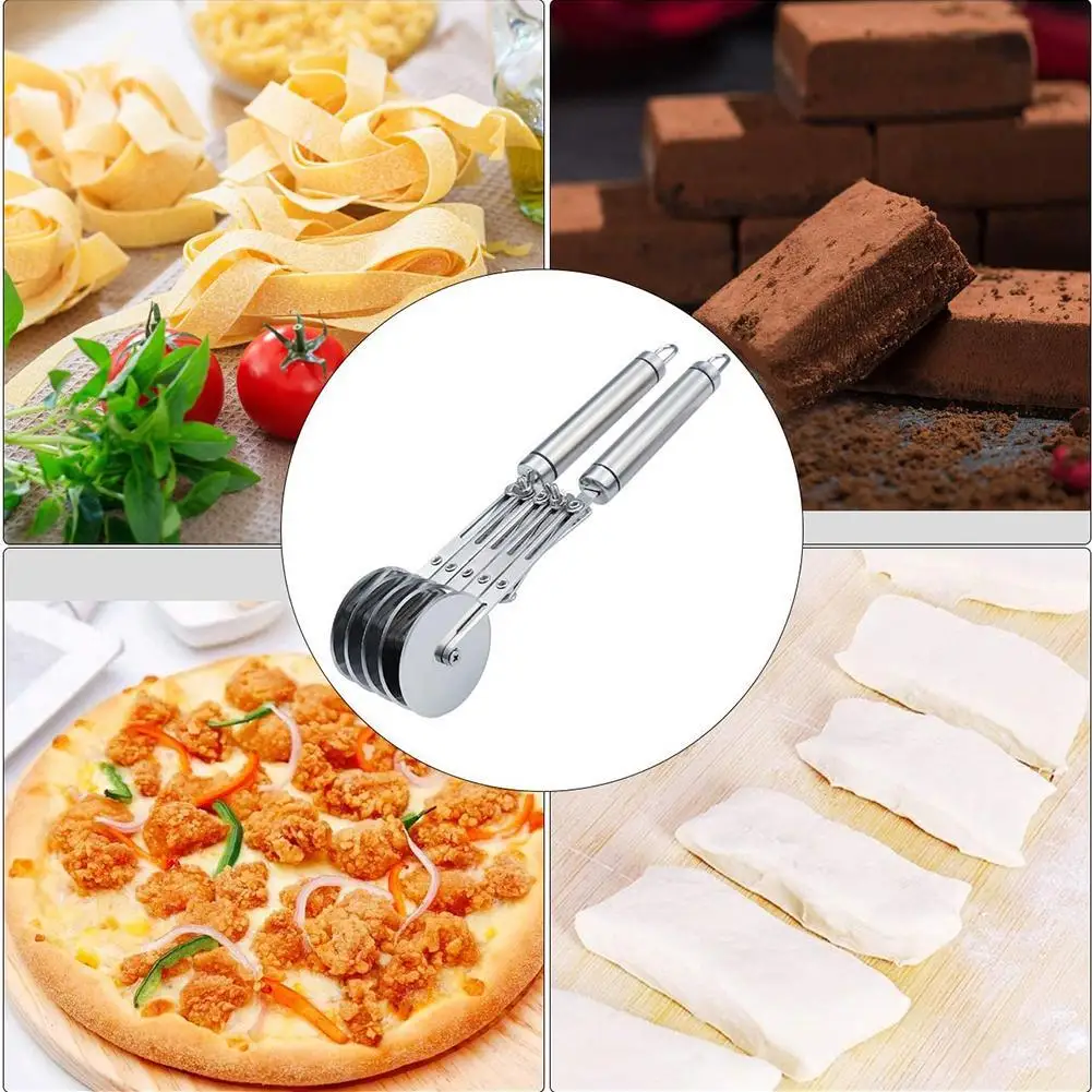 

1 Pc Wheel Pastry Cutter Pizza Slicer Dough Cutter Roller Household Knife Supplies Kitchen Pastry S7S0