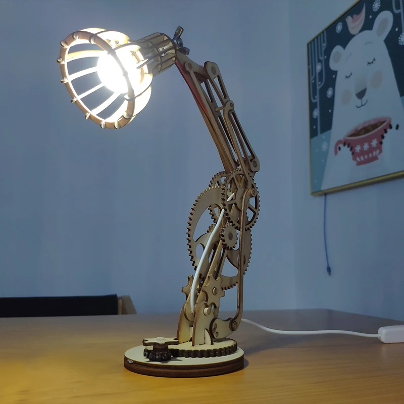 Manualidades DIY деревянная лампа паровой производитель обучающий ручной материал