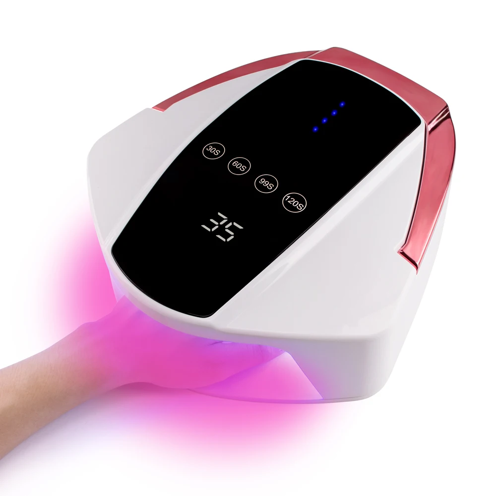 96w Rechargeable Cordless UV LED Lamp Nail dryer For Curing All Gels LEDs Dryer Lamp Polish Light with LCD Timer Sensor enlarge