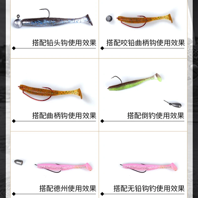 Free shipping Lot of 10 Soft Lures 7cm Silicone Bait 2g for Freshwater seawater Fishing Pva Fishing Swimbait Wobblers Artificial enlarge