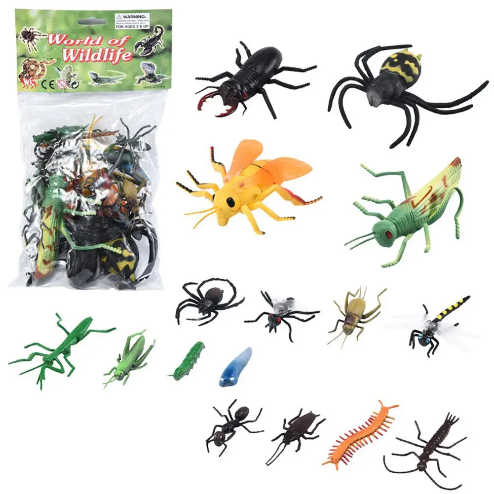 

RCtown 12pcs/set Simulation Animal Dinosaur Model Toy Insect Model for Kids