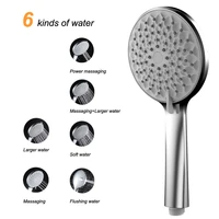4 9inch large panel handheld shower head 6 kind of water out mode adjustable spray gun rainfall nozzle bathroom accessories set
