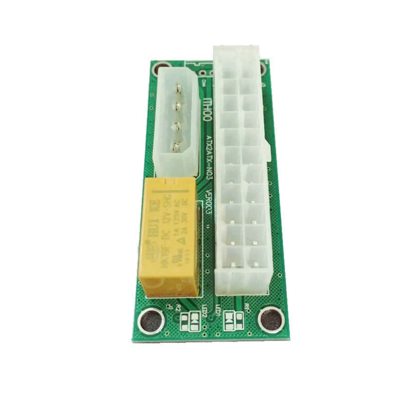 ATX 24Pin к 4Pin двойной блок питания синхронизации стартер удлинитель кабеля карта