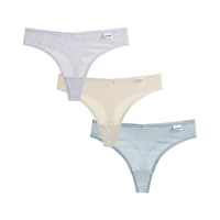 3pcs 2021 new underwear for woman lady t back for woman panties female thongs cotton plaid lingerie woman intimates bannirou