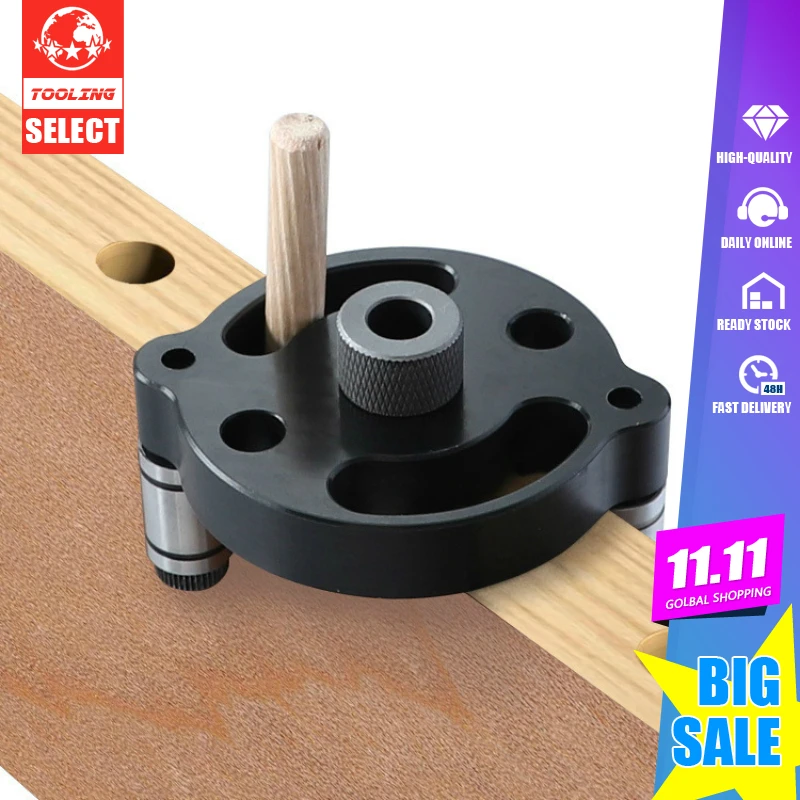 

6 8 10mm Woodworking Straight Hole Puncher Self-centered Round Wood Tenon Splicing Drilling Locator Hole-opening Woodwork Tools