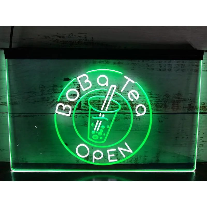 

SS206 Boba чай открытый двухцветный светодиодный неоновый знак