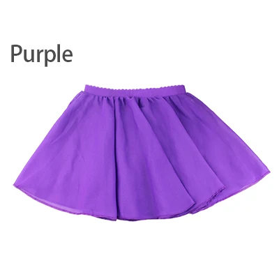 Purple Детская балетная юбка для девочек, прозрачная шифоновая балетная пачка, розовые детские гимнастические трико, юбки - Цвет: Purple