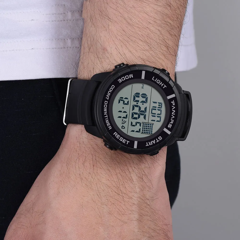 Мужские Цифровые часы SYNOKE спортивные водонепроницаемые светящиеся с двойным