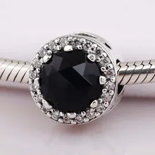Аутентичное Серебро S925 пробы самодельное ювелирное изделие из бисера злая королева черная магия Шарм fit Pandora браслет прозрачный CZ