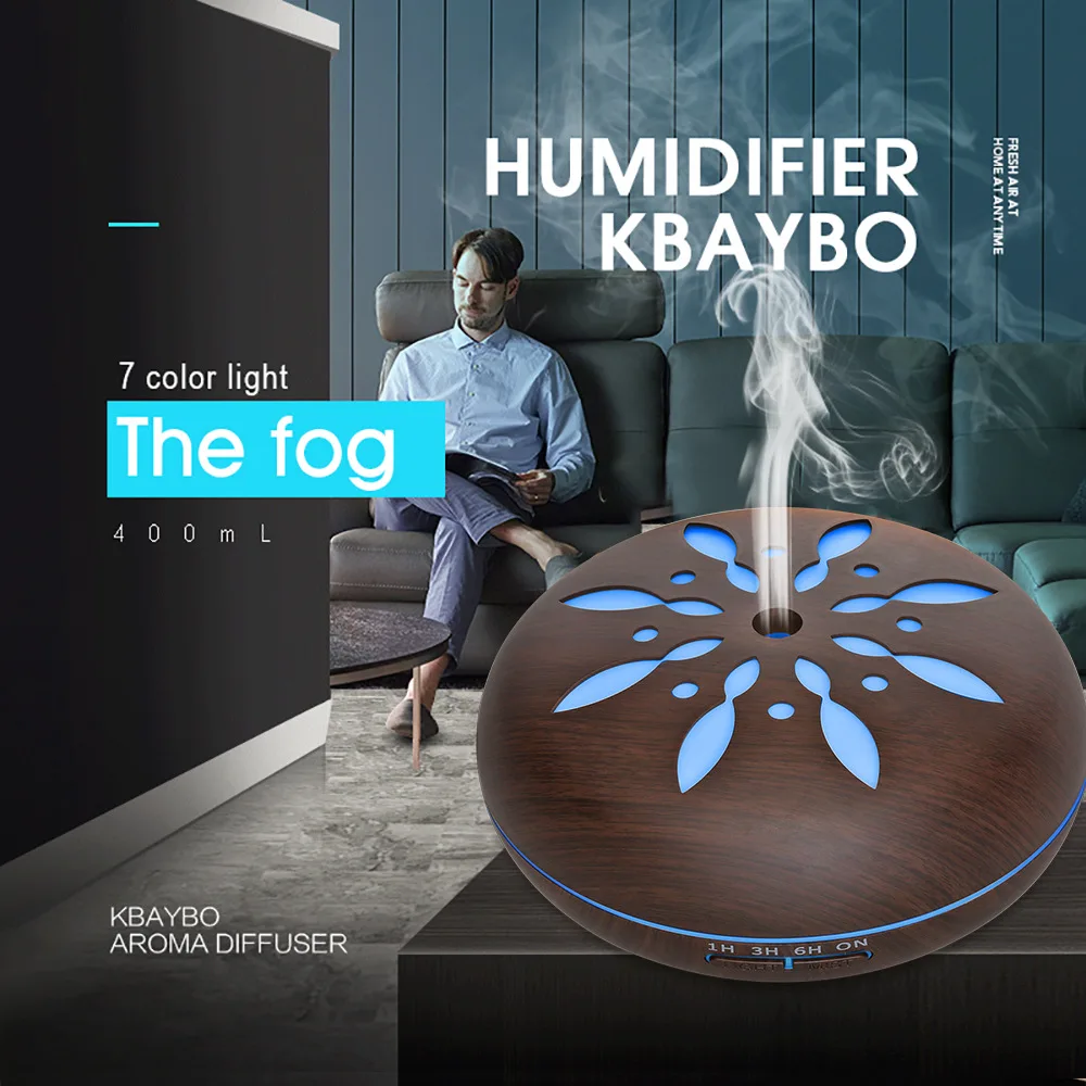 500 мл 7 цветов домашний увлажнитель для спальни Настольный большой объем тумана