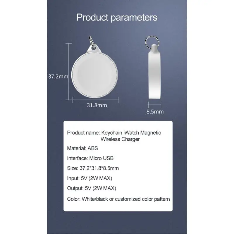 2020 Wireless Fast Charger Keychain For Apple IWatch 1/2/3/4 Generation Smart Watch Portable Magnetic Quick | Мобильные телефоны и