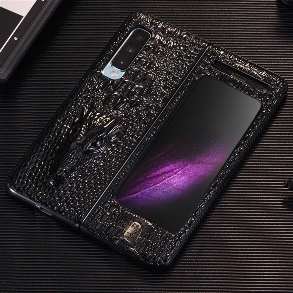 

Luxury Leather Phone Case Shockproof Protective Back Cover Shell for Samsung W20/Fold/F9000 Mobile Phone Accessories