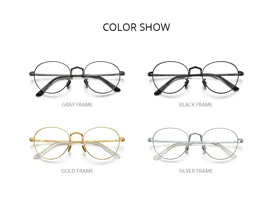 

Retro Pure Titanium Glasses Frame Unisex Full Rim Round Myopia Eyewear Vintage Clear Lens Computer Optical Eyeglasses Women Men