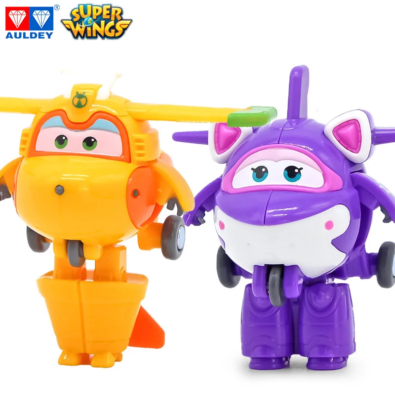 set no box AULDEY, мини Супер Крылья, сезон, Кристал, BUCKY, деформация, фигурки, оригинальная игрушка, трансформирующаяся струя, высота около 5 см - Цвет: set no box