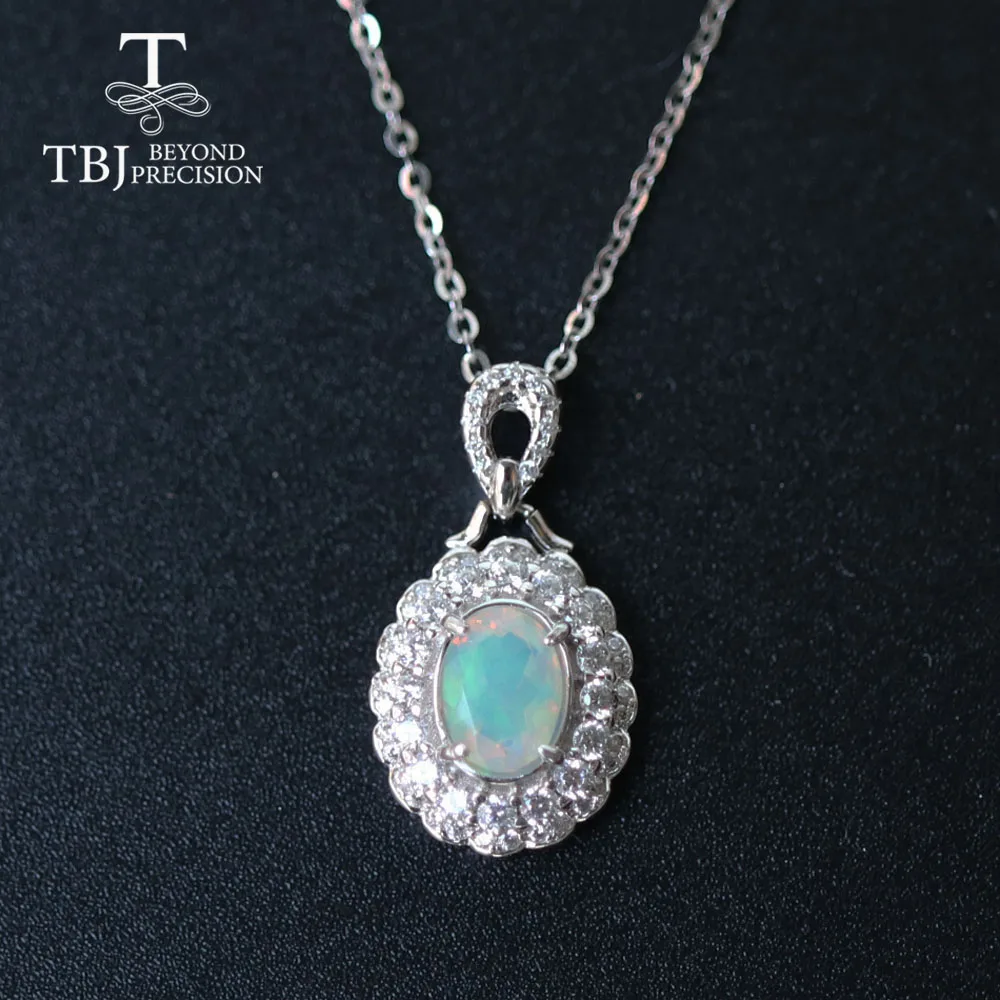 Маленькая подвеска из серебра 925 пробы с опалом натуральный драгоценный камень