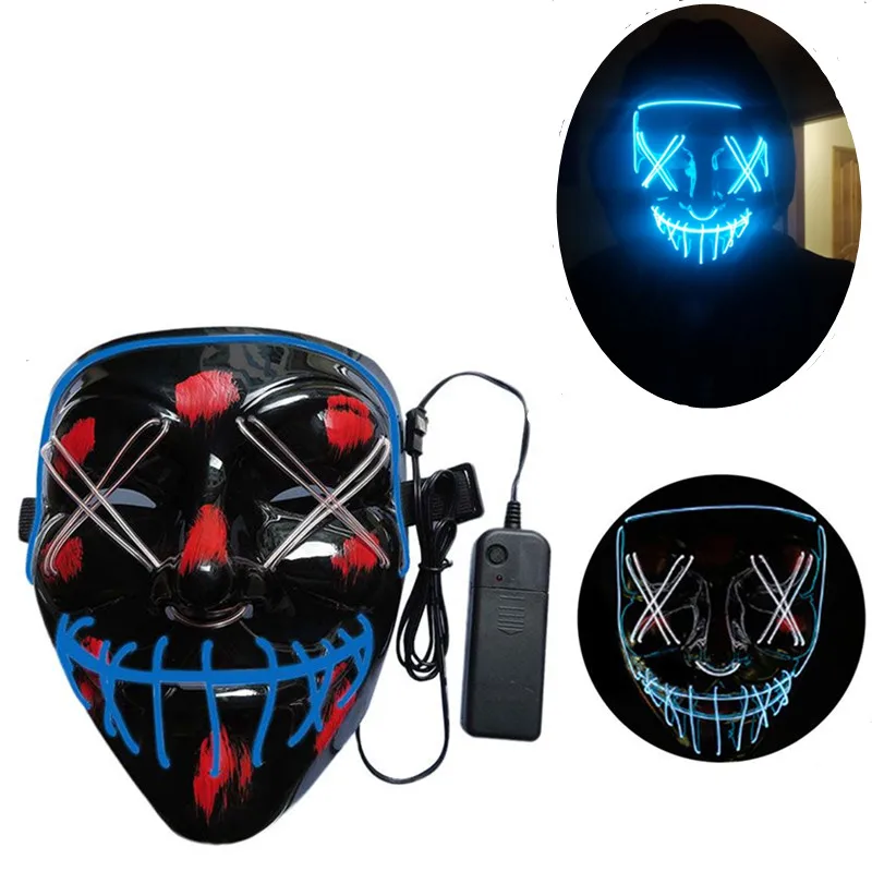 Неоновая маска для глаз светодиодный светильник Вечерние Маски лица веселые