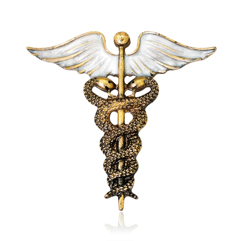 

DCARZZ Bowl Of Hygieia Pins Metal Badge Animal Brooch Vintage Jewelry Nurse Doctor Medical Women Clothes Accessories Gift
