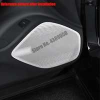 for cadillac ct5 2019 2020 stainless steel car interior door speaker audio horn cover trim frame car sticker auto accessories