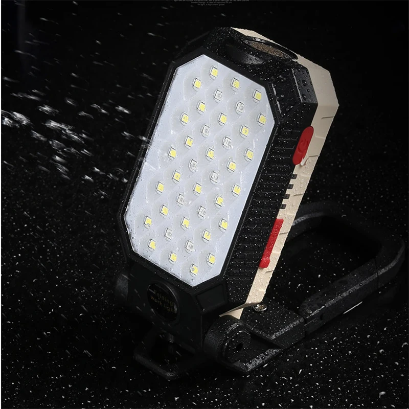 zhiyu led cob rechargeable magnetic work light portable flashlight waterproof camping lantern magnet design with power display free global shipping