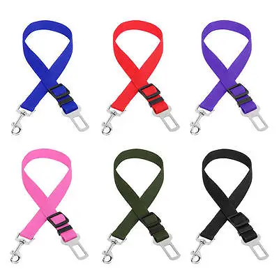 Random Color Adjustable Pet Dog Harnesses Seat Belt Lead Restraint Strap Car Safety Travel Collars | Дом и сад