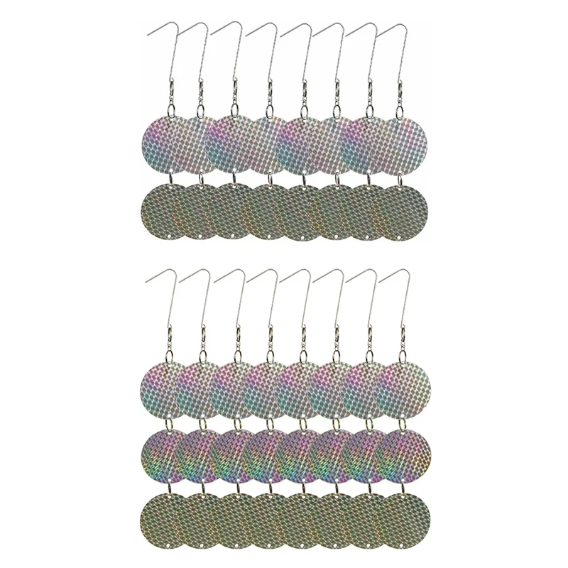 

32PCS Bird Repellent Discs Reflective Hanging Device to Keep Birds Away Like Woodpeckers for Pigeons Woodpeckers
